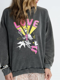 SUDADERA "TE SUEÑO" GRIS...