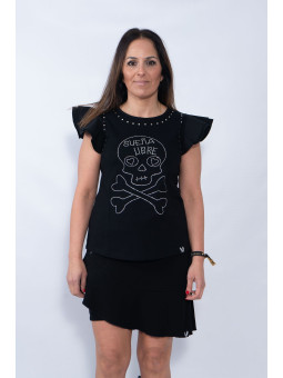 CAMISETA ¨SUEÑA LIBRE STRASS¨