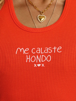 CAMI TIRANTES "ME CALASTE" FUEGO