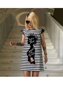 VESTIDO PUNKY RAYAS EVASÉ