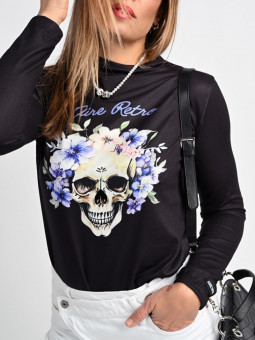 CAMISETA "LADY-VIOLET" NEGRA