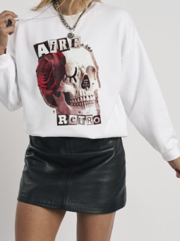 SUDADERA "SUEÑO LUEGO EXISTO" BLANCA