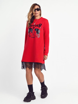 VESTIDO ROJO "FOREVER" BLONDA