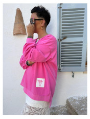 SUDADERA PINK ROSAS
