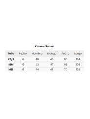 KIMONO SUNSET NEGRO